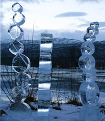 Maurizio Perron ice sculpture for Malselv Synfestial, Norway.